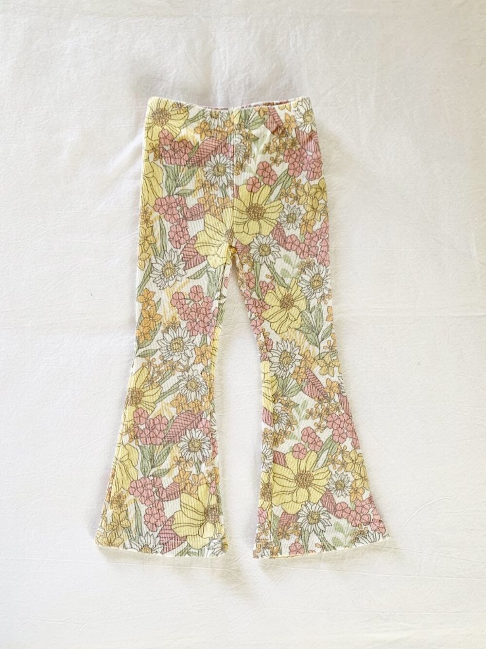 Jessica Simpson Floral Ribbed Leggings • 3T